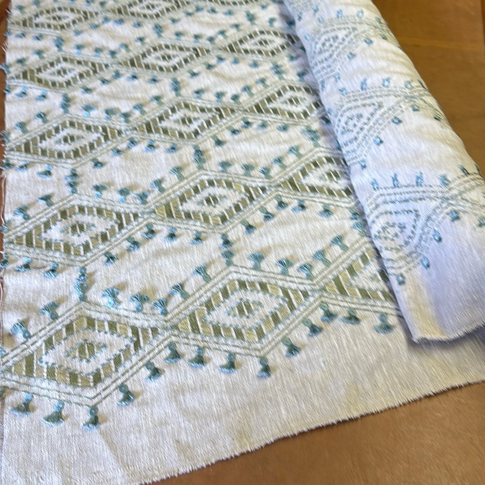 1  yd embroidered linen